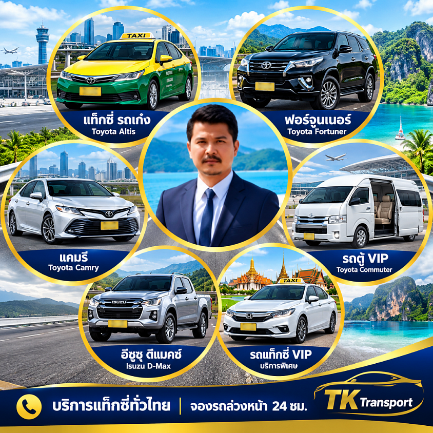 Booking a taxi Thailand